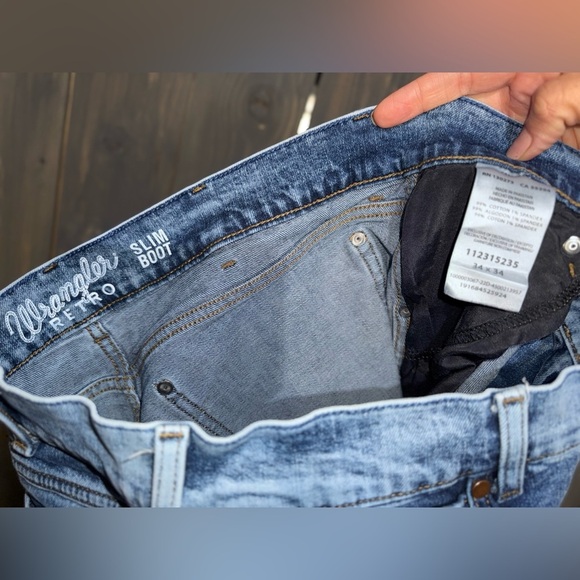 MEN'S WRANGLER- Retro Slim Boot cut Jeans 34x34 - Picture 7 of 8